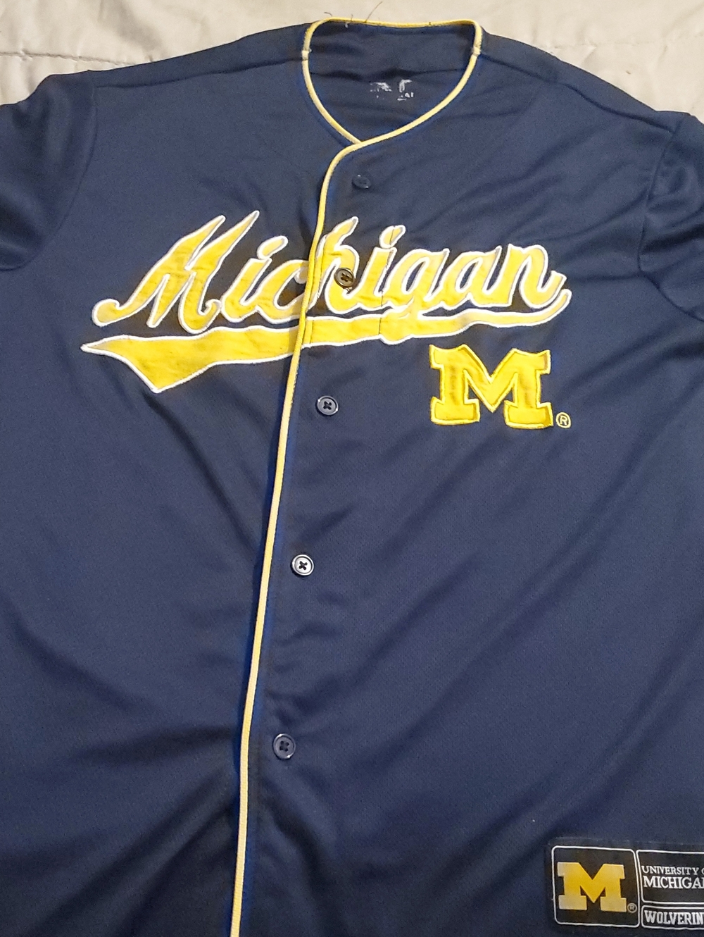 NCAA Michigan Wolverines Football..Baseball Jersey... 🏈